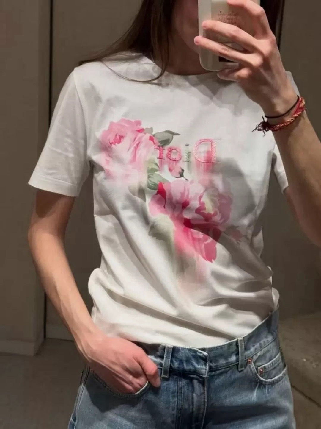 26ss Floral Pattern Printed T-Shirt