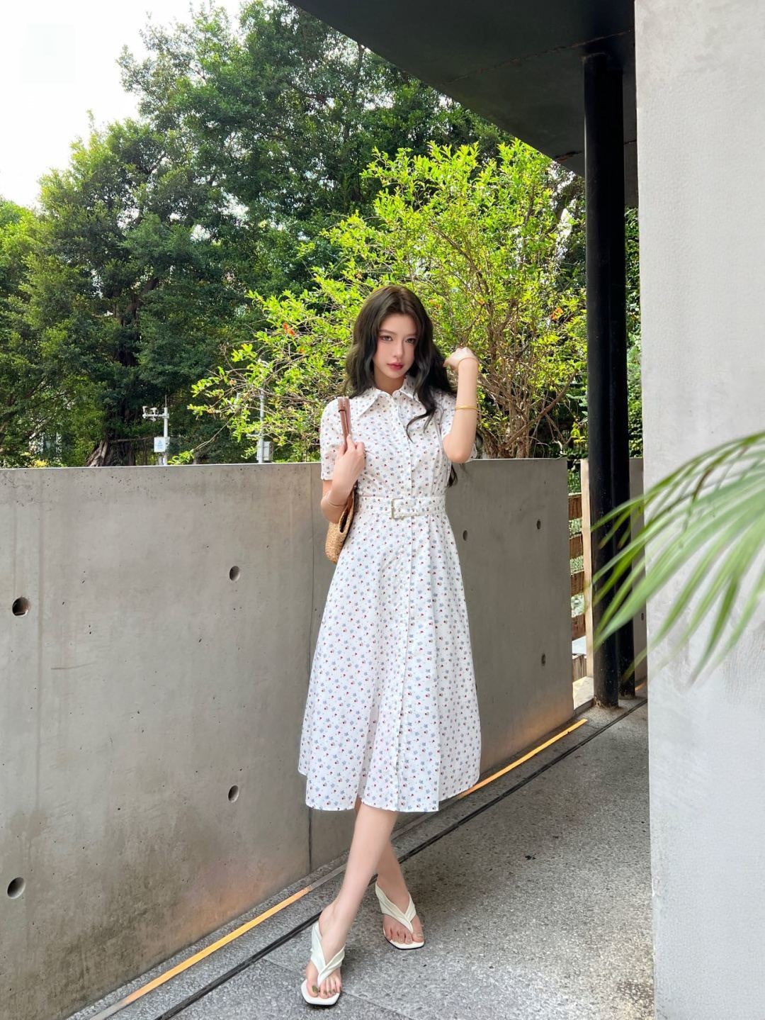 26ss Small Floral Print Dress