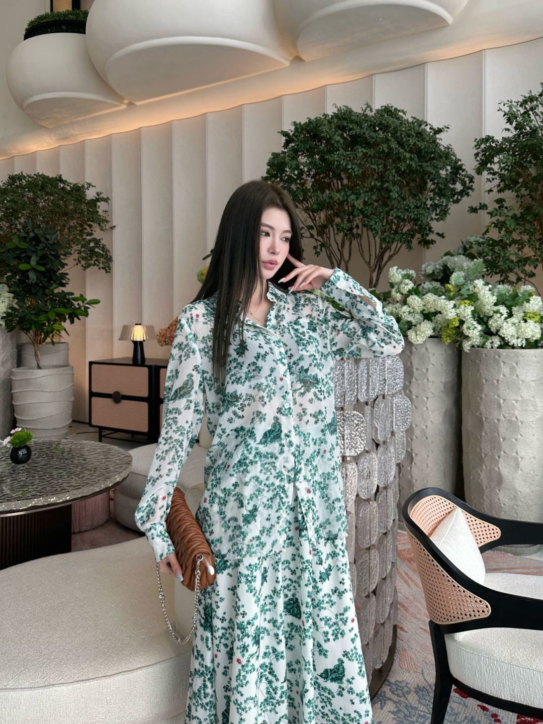 26ss Floral-Print Shirt