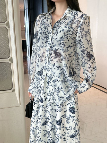 26ss Floral-Print Shirt