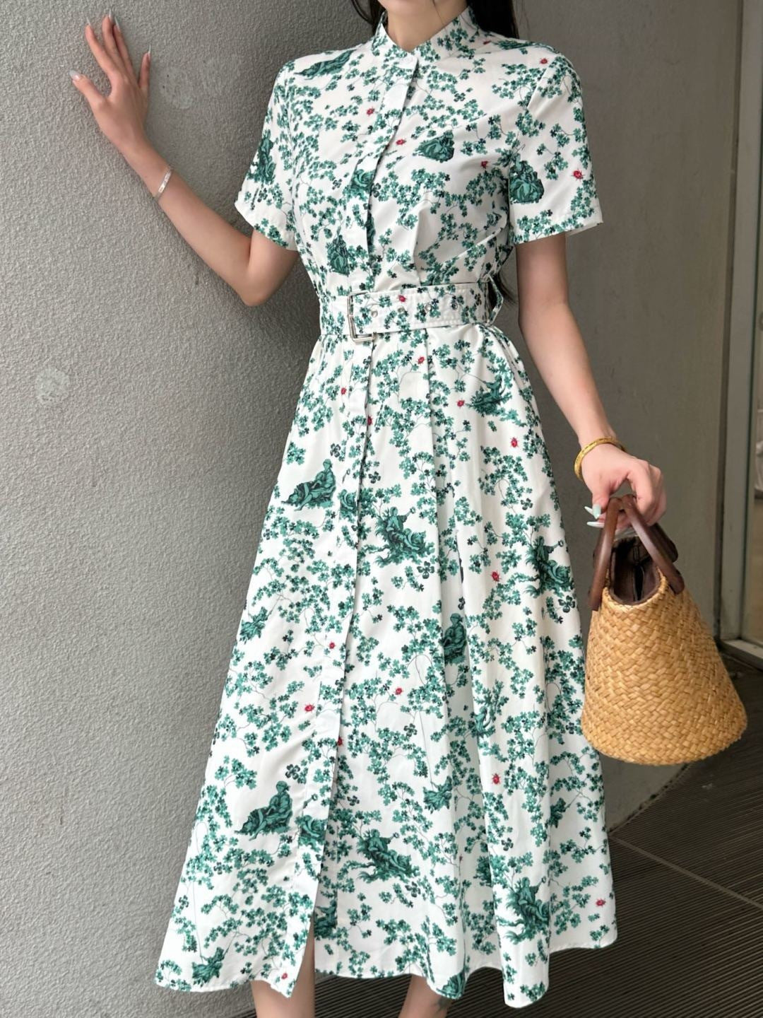 26ss Floral-Print Dress