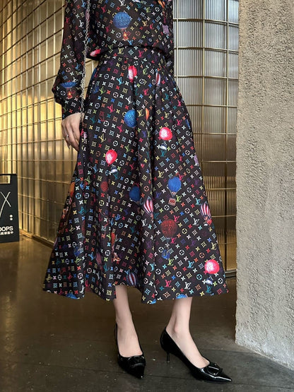 26ss Umbrella-shaped half skirt