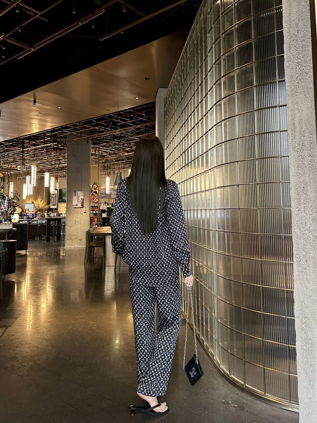 26ss Monogram Pattern Long-Sleeve Shirt / Straight-Leg Pants
