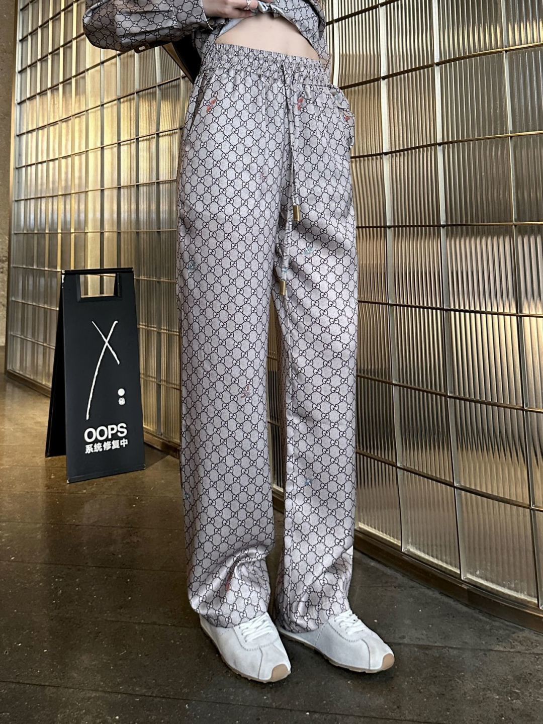 26ss Monogram Long-Sleeve Shirt / Straight-Leg Pants