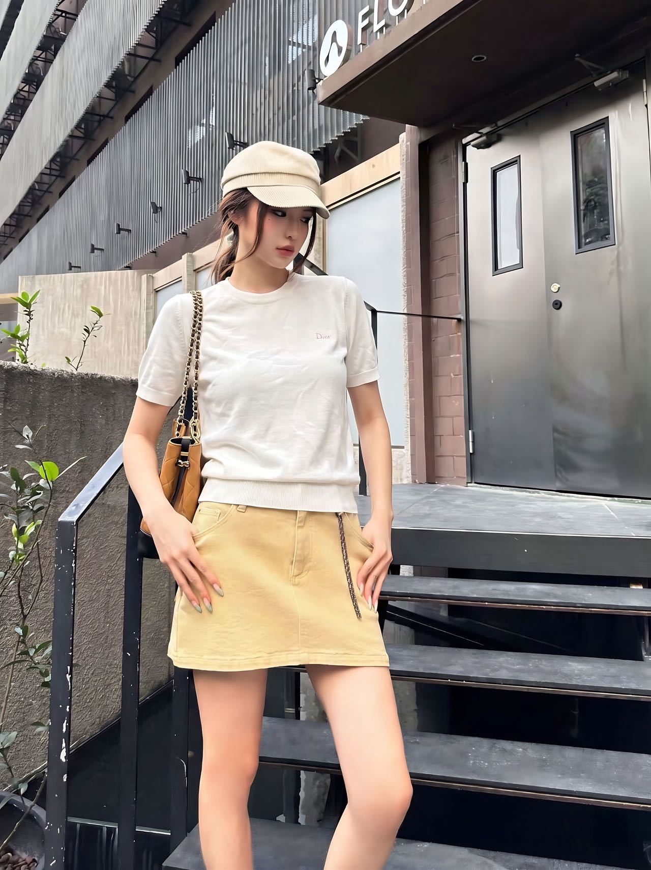 26ss Letter Embroidery Short Sleeve