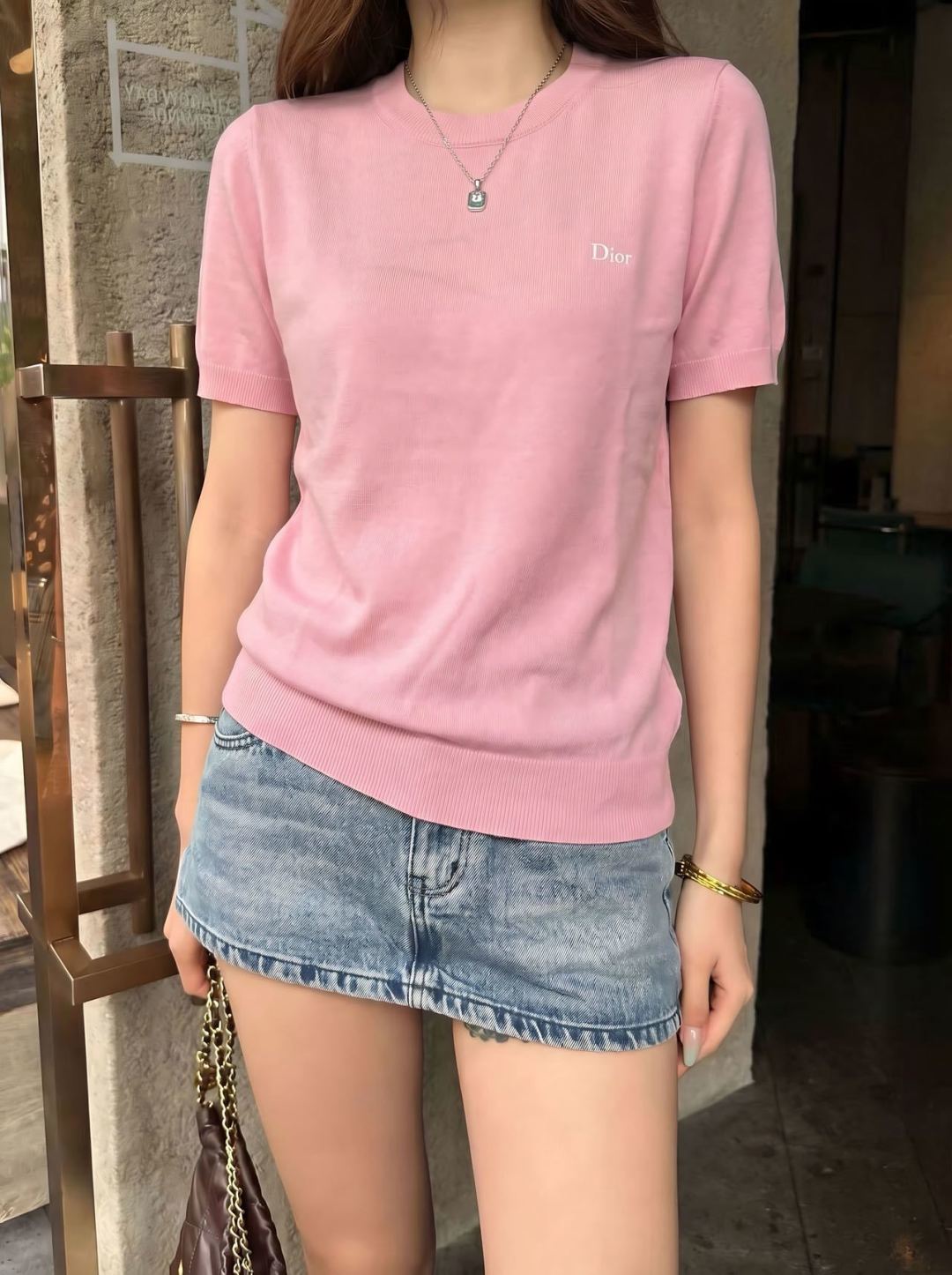 26ss Letter Embroidery Short Sleeve