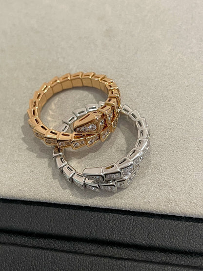 Serpent full diamond ring