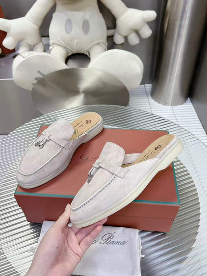 26ss Color-blocked Loafers with Pendant