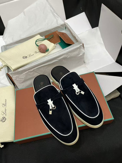 26ss Color-blocked Loafers with Pendant