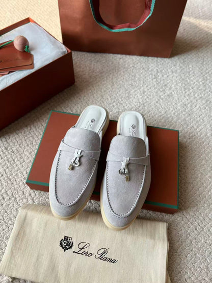 26ss Color-blocked Loafers with Pendant