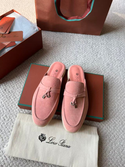 26ss Color-blocked Loafers with Pendant