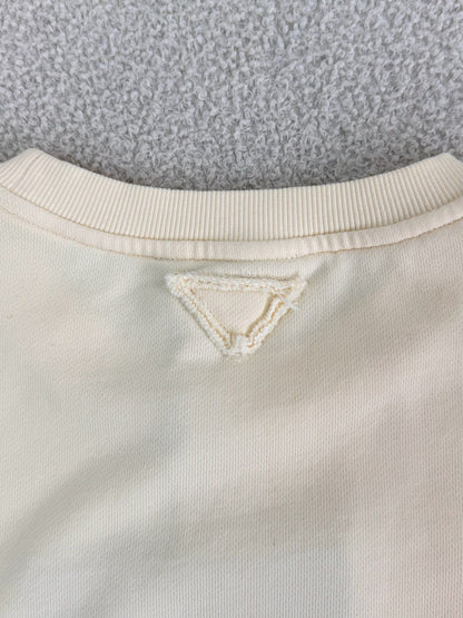 Creamy yellow simple short-sleeved shirt