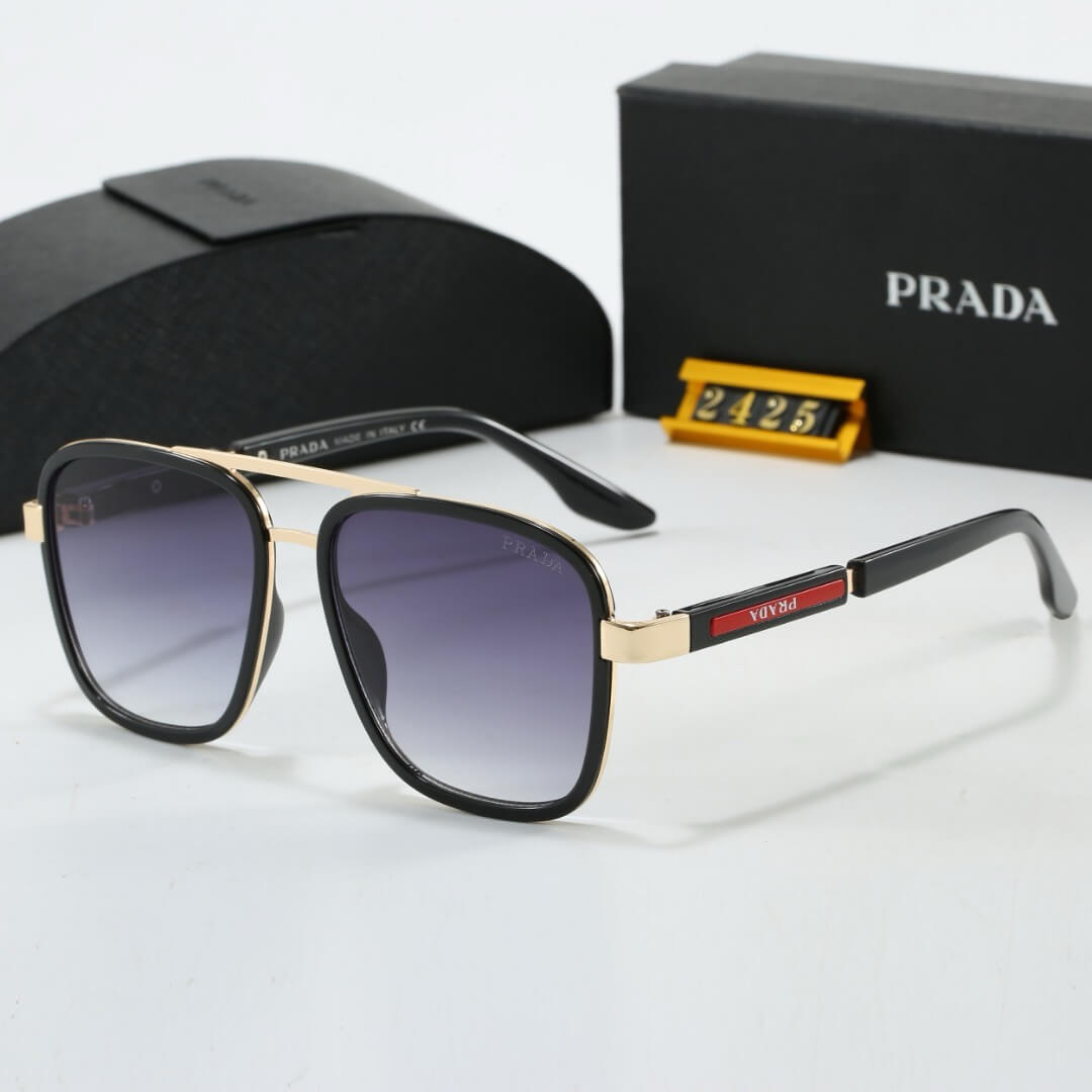 Red Stripe Letter Sunglasses