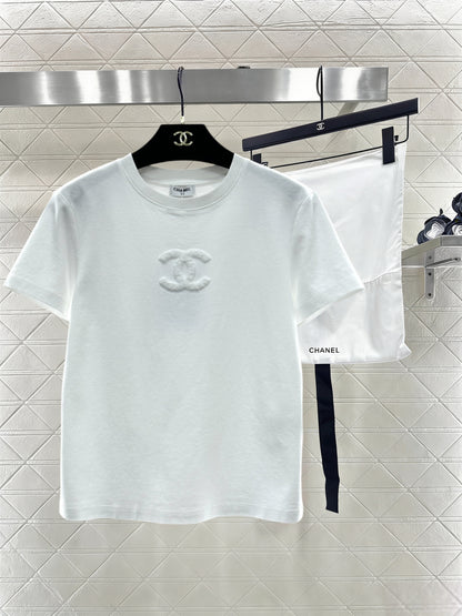 Crew Neck Plush Logo T-Shirt