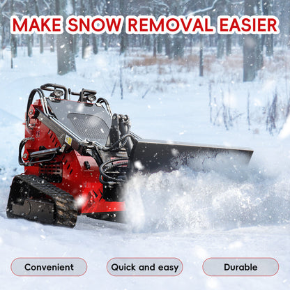 MMS Hydraulic Skid Steer Snow Plow, 30° Left & Right for MMS Skid Steer Loader