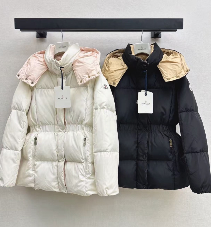 MONCLER/26 Fall-Winter Latest Hooded Waist-Cinched Down Jacket