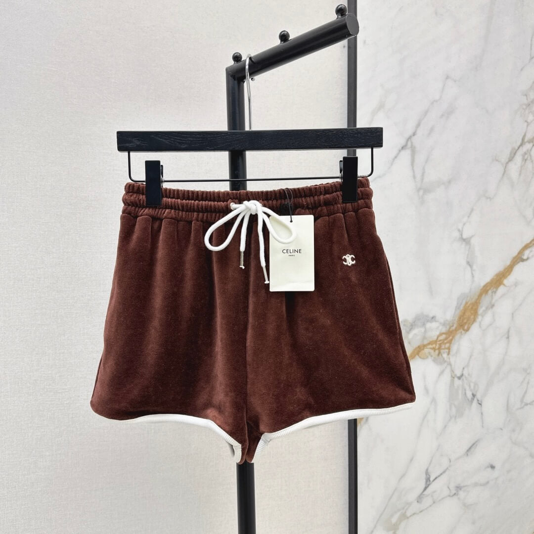 Minimalist Slouch Velvet Shorts