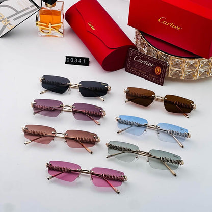 Frameless Color-Tinted Sunglasses