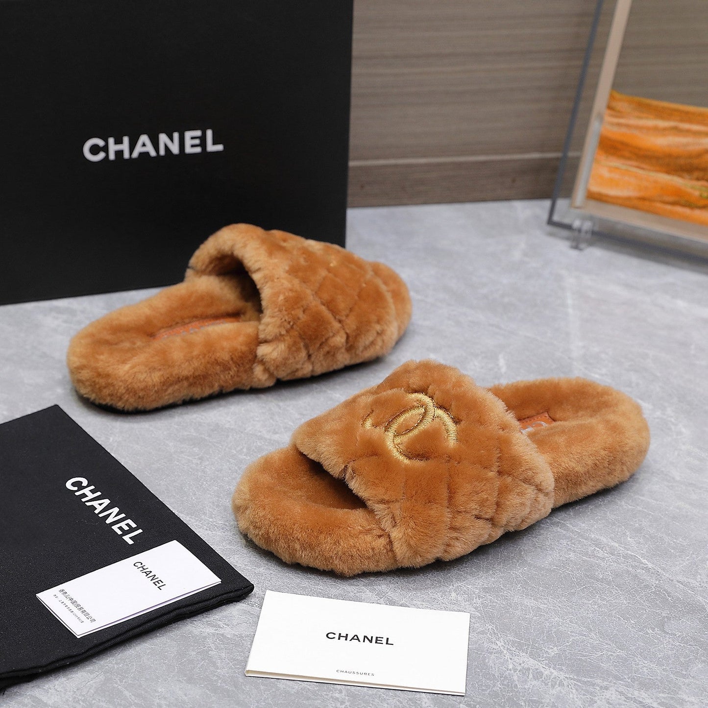 25fw Lambswool slippers