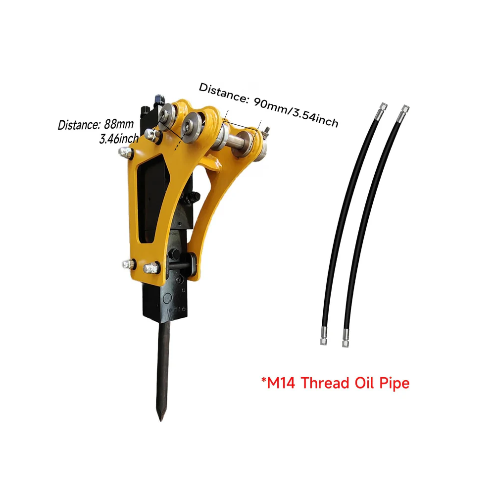 MMS Mini Excavator Breaker, Hydraulic Concrete Breaking for 0.8-1 Ton Mini Excavator
