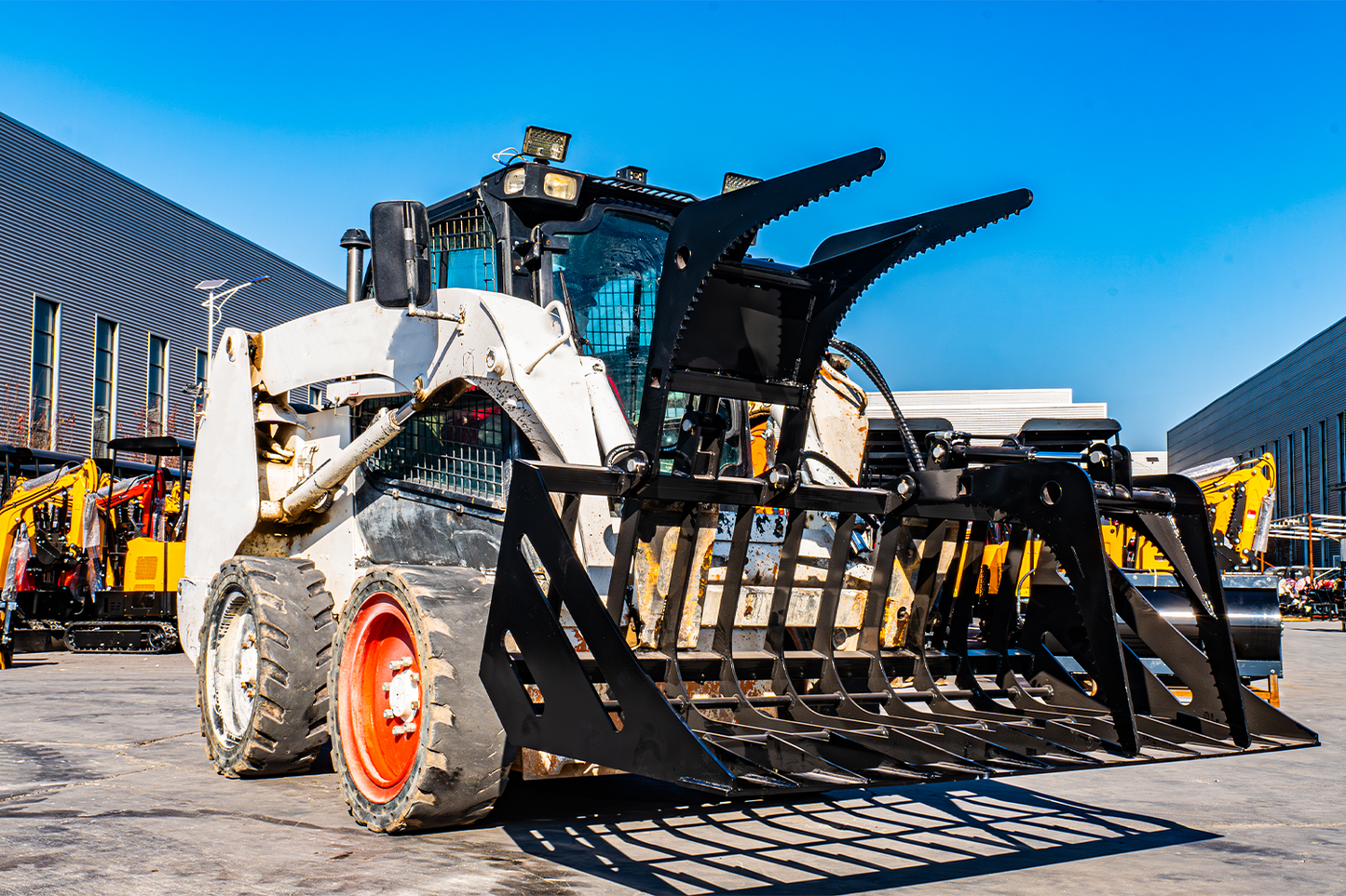 MMS 72'' Hollow Wood Grapple Attachment for Skid Steer Loader