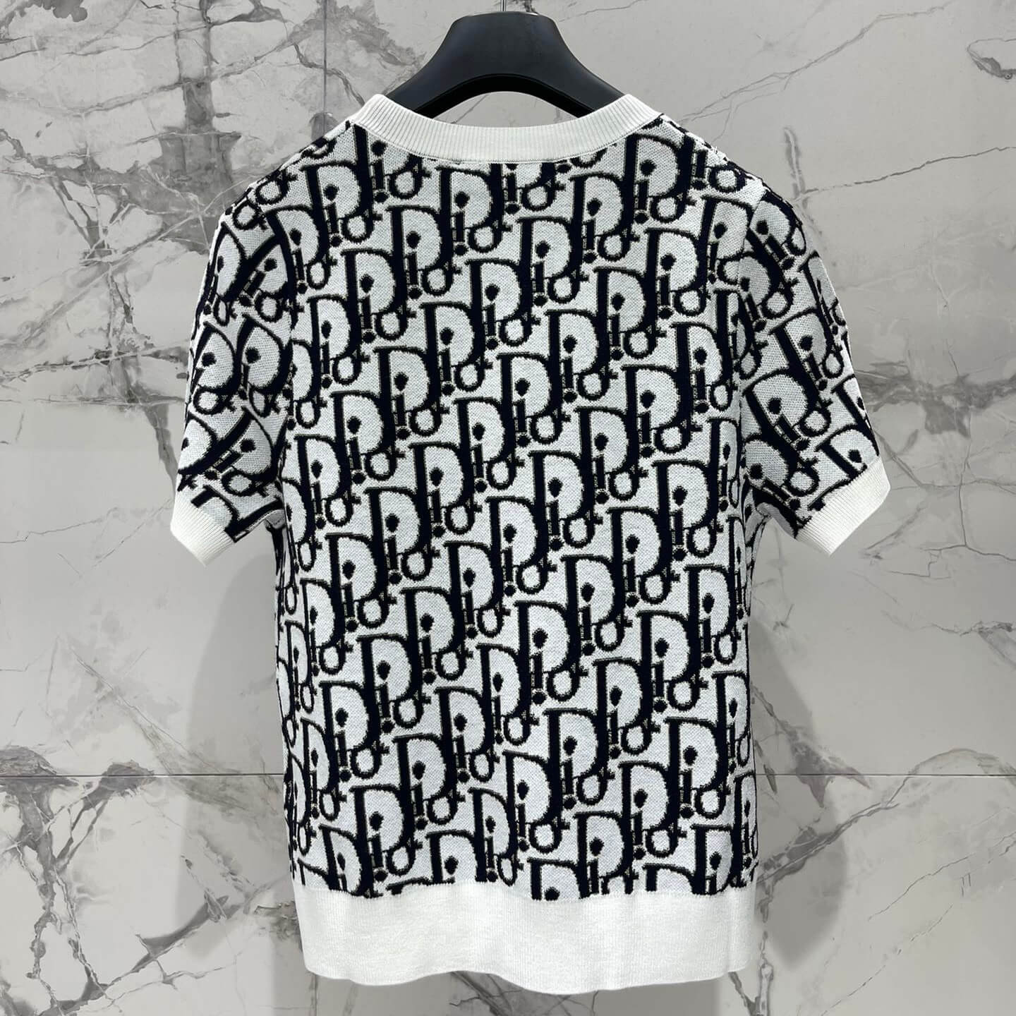 Bias-Color Jacquard Short Sleeve