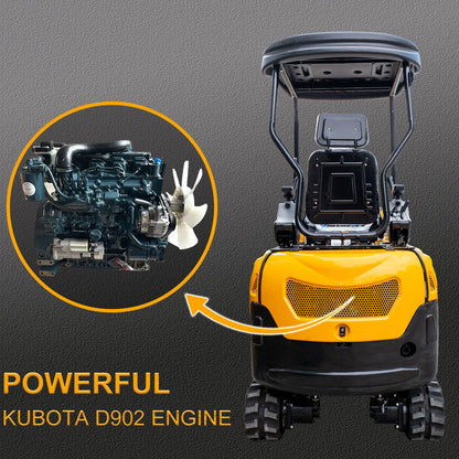 MS20PRO 2-Tons Mini Excavator, Kubota Diesel Engine,Hydraulic Pilot Excavator With Hydraulic Thumb, Side Swing For Sale