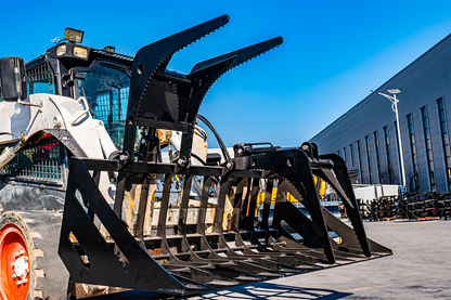 MMS 72'' Hollow Wood Grapple Attachment for Skid Steer Loader