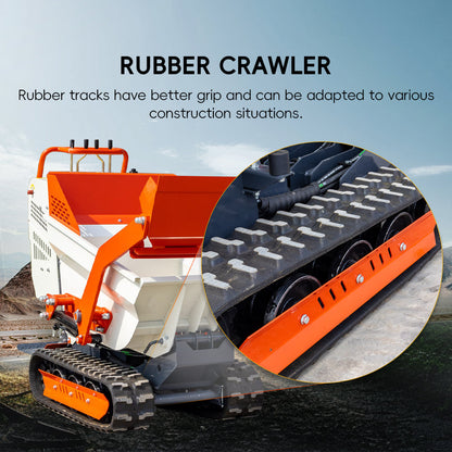 Tracked Mini Dumper for Sale, MS5050 6.5HP, 1100Lbs Load Capacity|MS5050