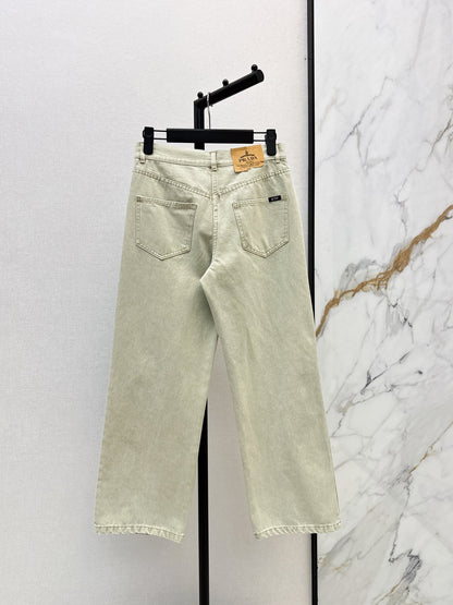 26 Fall/Winter Latest Washed Straight-Leg Denim Jeans