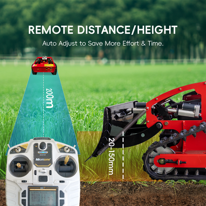MS550B Remote Control Lawn Mower with Tracks – 21" Gasoline Remote Control Mower
