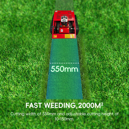 MS550B Remote Control Lawn Mower with Tracks – 21" Gasoline Remote Control Mower