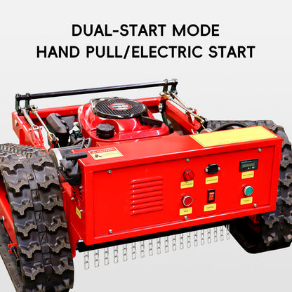 MS550J Remote Control Lawn Mower with Tracks – 21" Gasoline Mower, Adjustable Cutting Height, 45° Slope Climbing