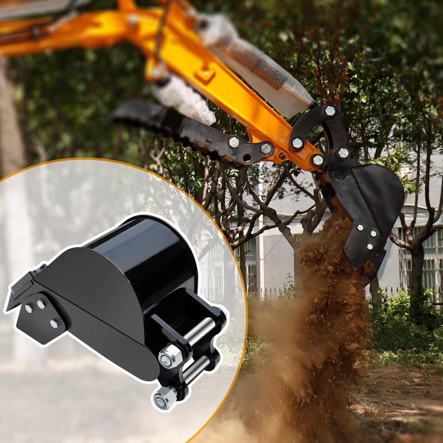 MMS 200mm Mini Excavator Bucket Attachment