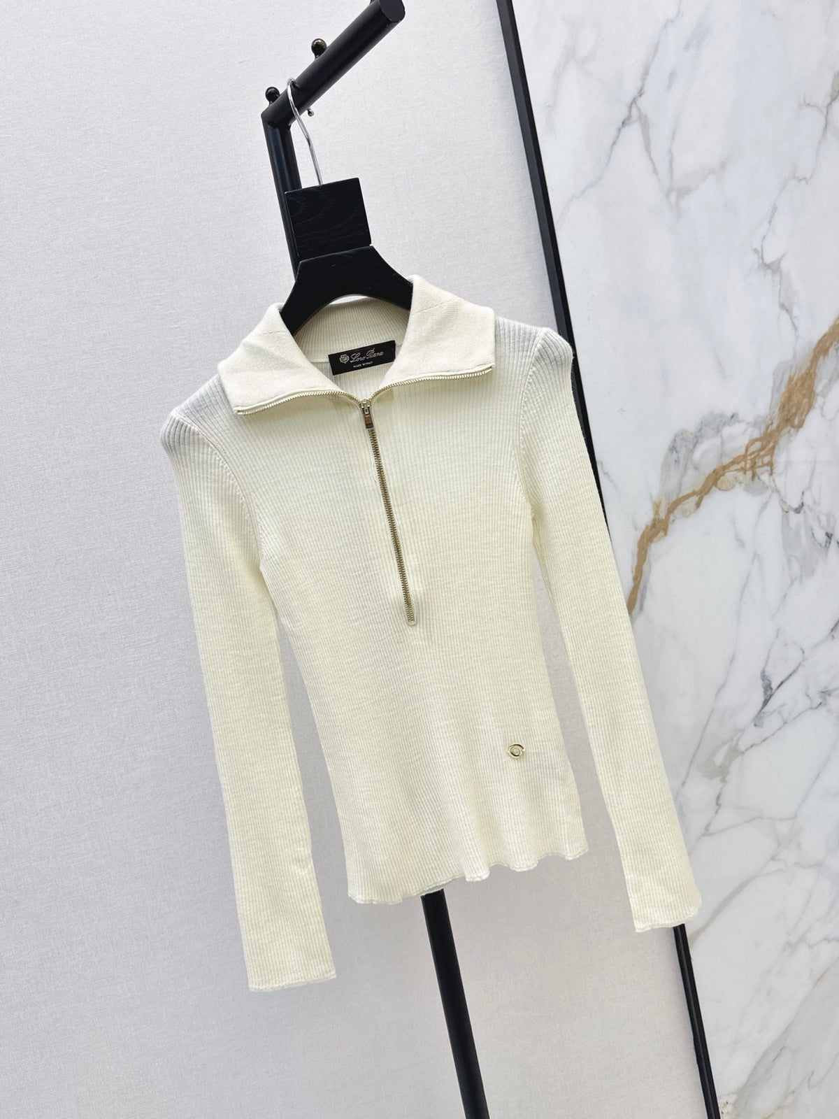 26Latest Autumn/Winter Half-Placket Wool Knit Top
