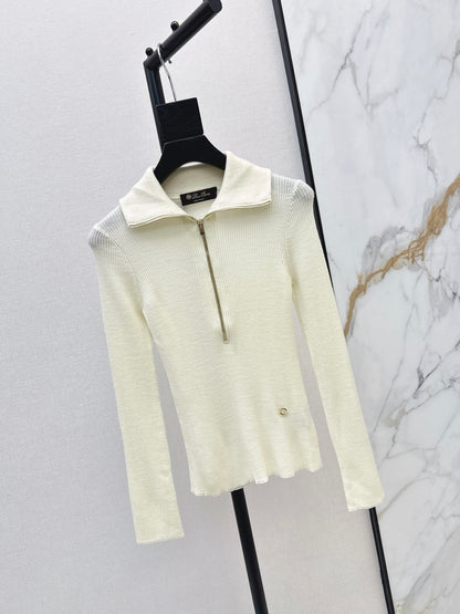26Latest Autumn/Winter Half-Placket Wool Knit Top
