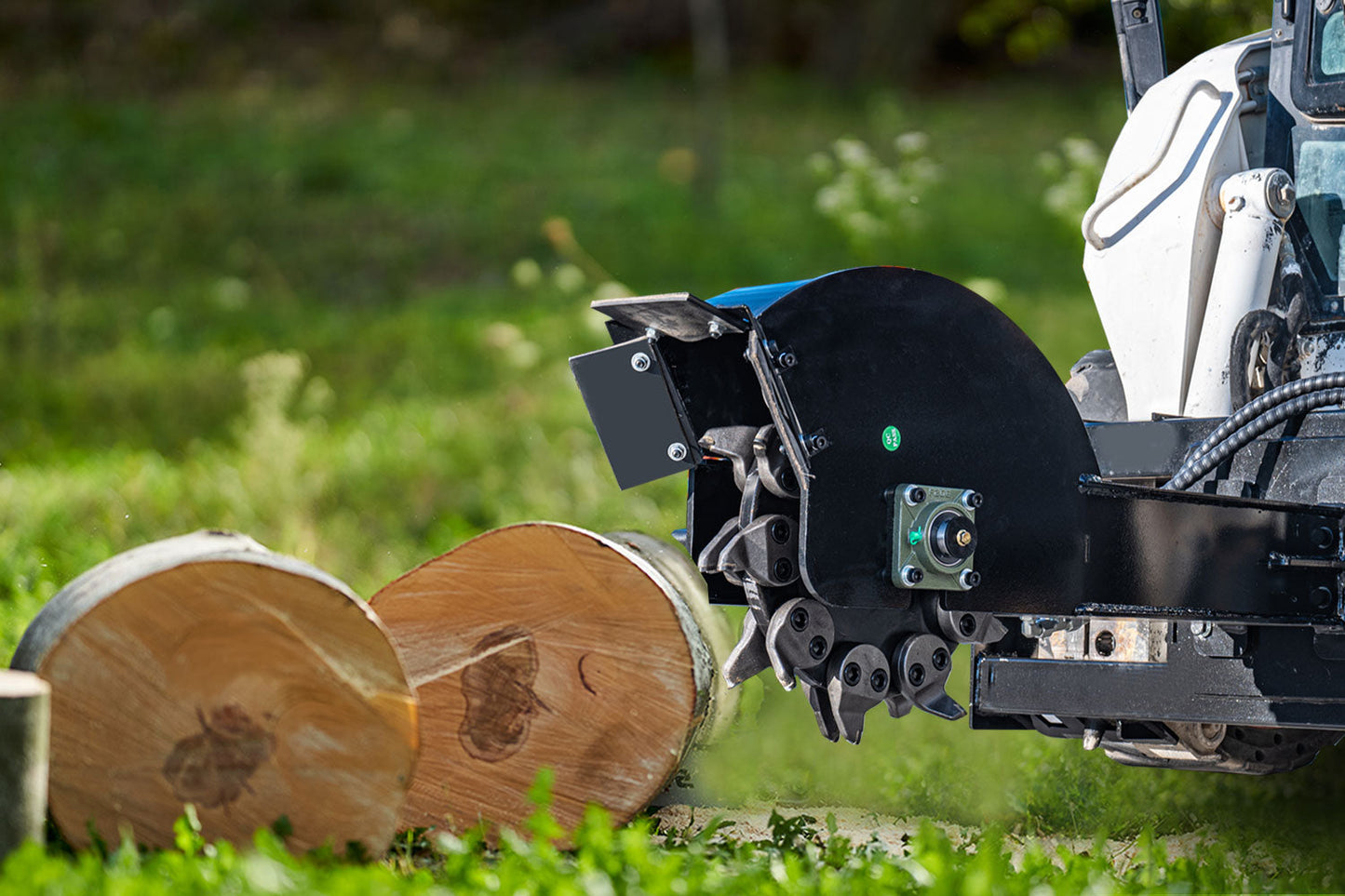 MMS 20 Blades Grinder，±45° Skid Steer Loader Stump Grinder Attachment