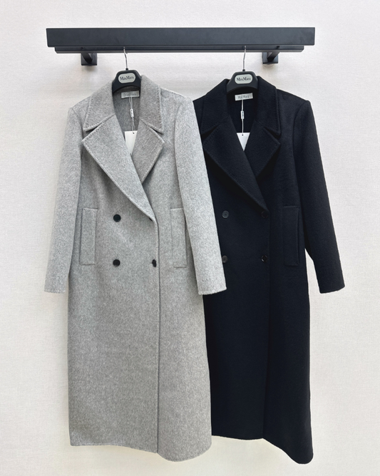 Max Mara/26Latest Minimalist Double-Faced Wool Coat for Autumn/Winter
