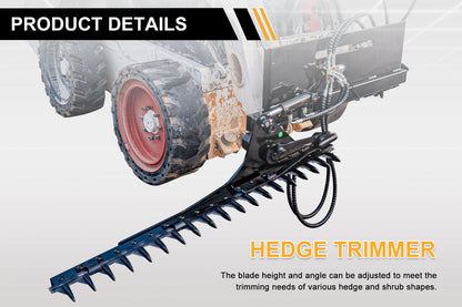 MMS 59" Hedge Lawn Mower String Trimmer Attachment for Skid Steer, Grass Cutting Machine