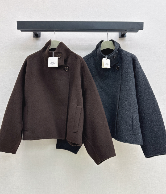 Hermès / 26 Fall-Winter Latest Loose Double-Faced Wool Coat