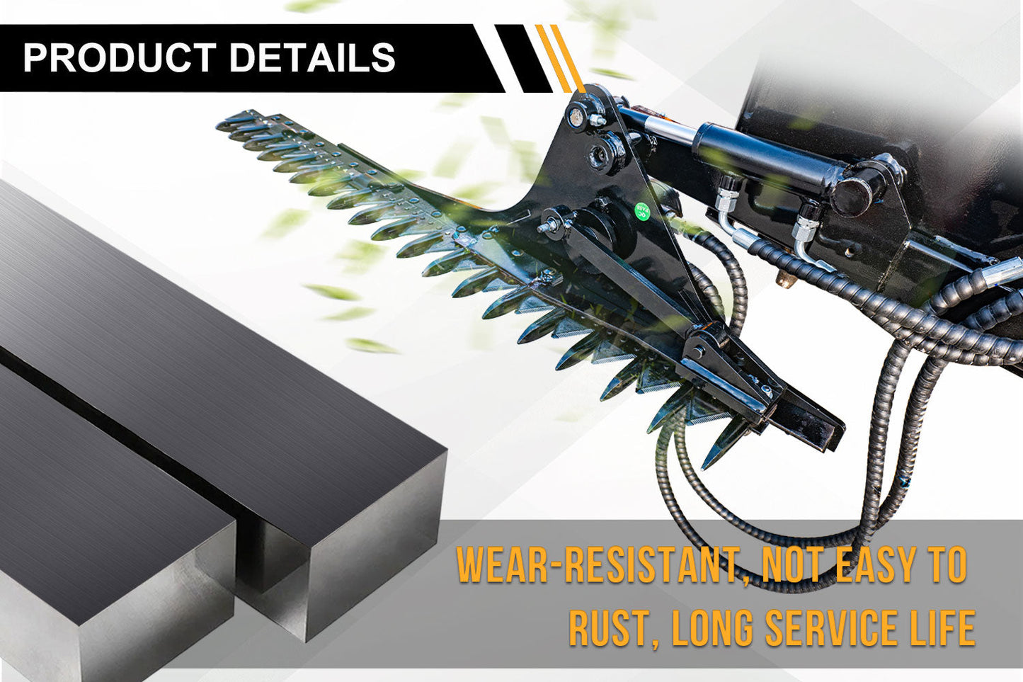 MMS 59" Hedge Lawn Mower String Trimmer Attachment for Skid Steer, Grass Cutting Machine