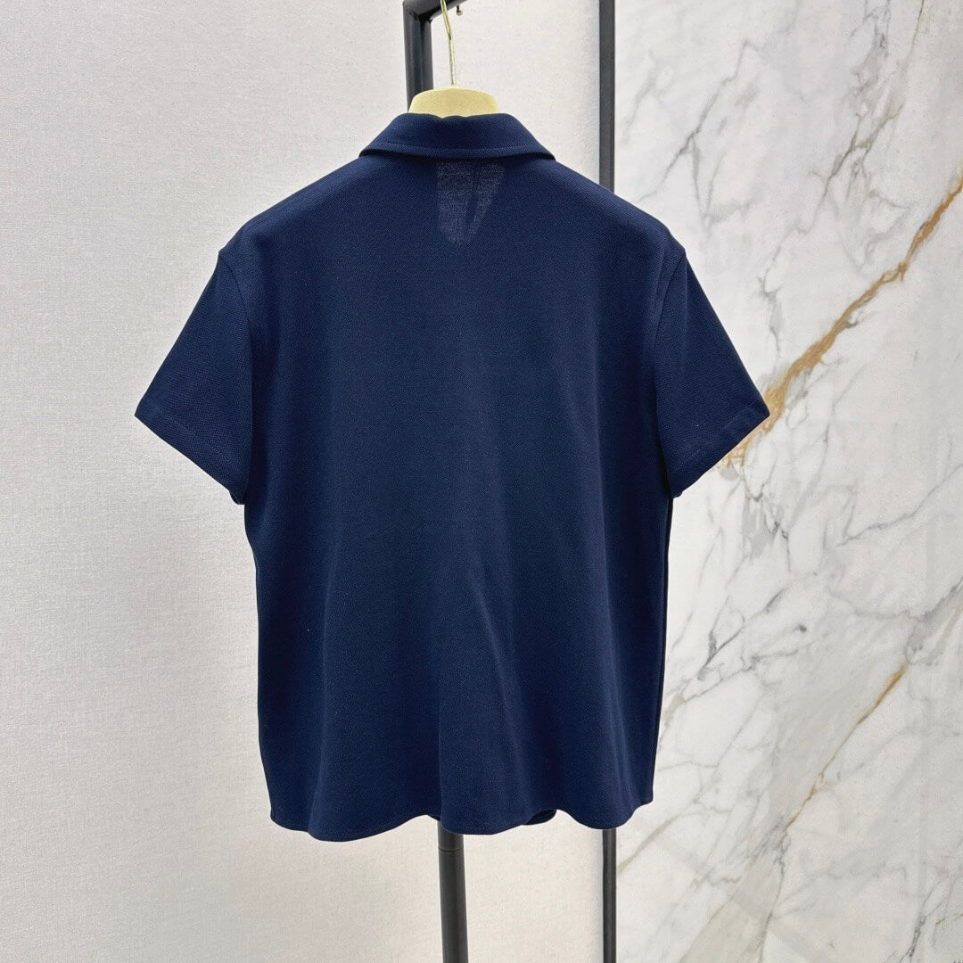 Unstructured Camp Collar Knit