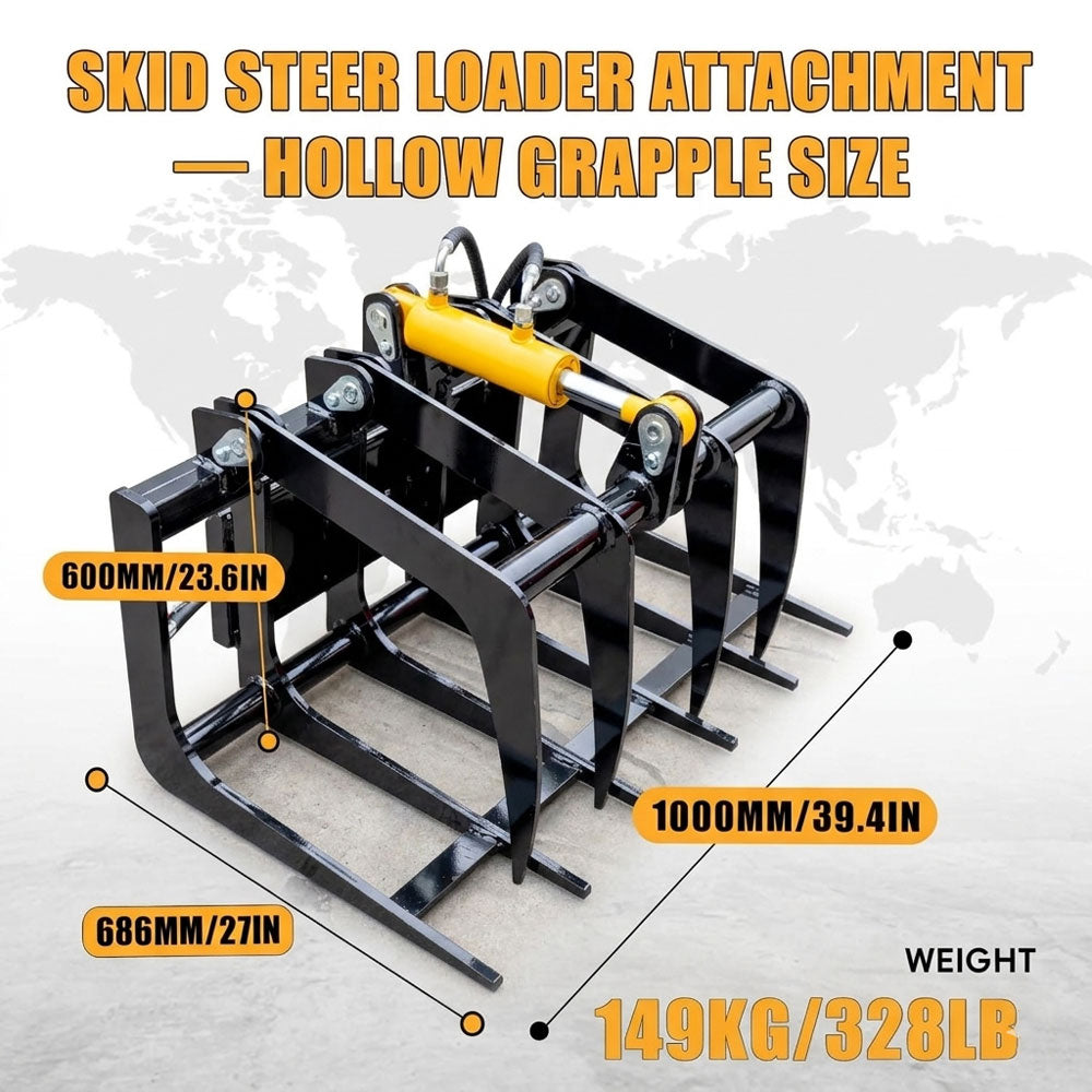 MMS 40" Root Grapple Attachments for Mini Skid Steer Loader