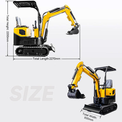 MS10C 13.5 HP,1 tons Mini Compact Excavator, Gasoline,  With Thumb Clip