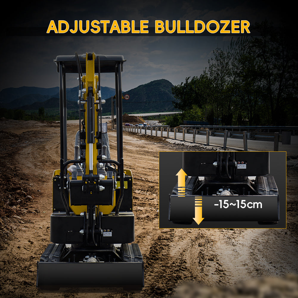 1 Ton Mini Excavator with 13.5 HP Gasoline Engine and Thumb Clip-MS10H