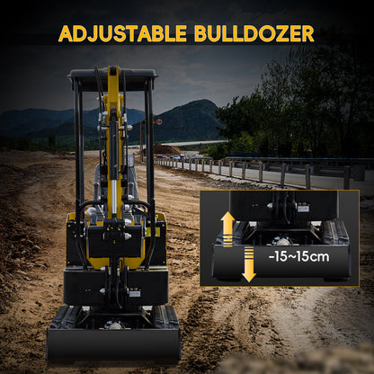 1 Ton Mini Excavator with 13.5 HP Gasoline Engine and Thumb Clip-MS10H