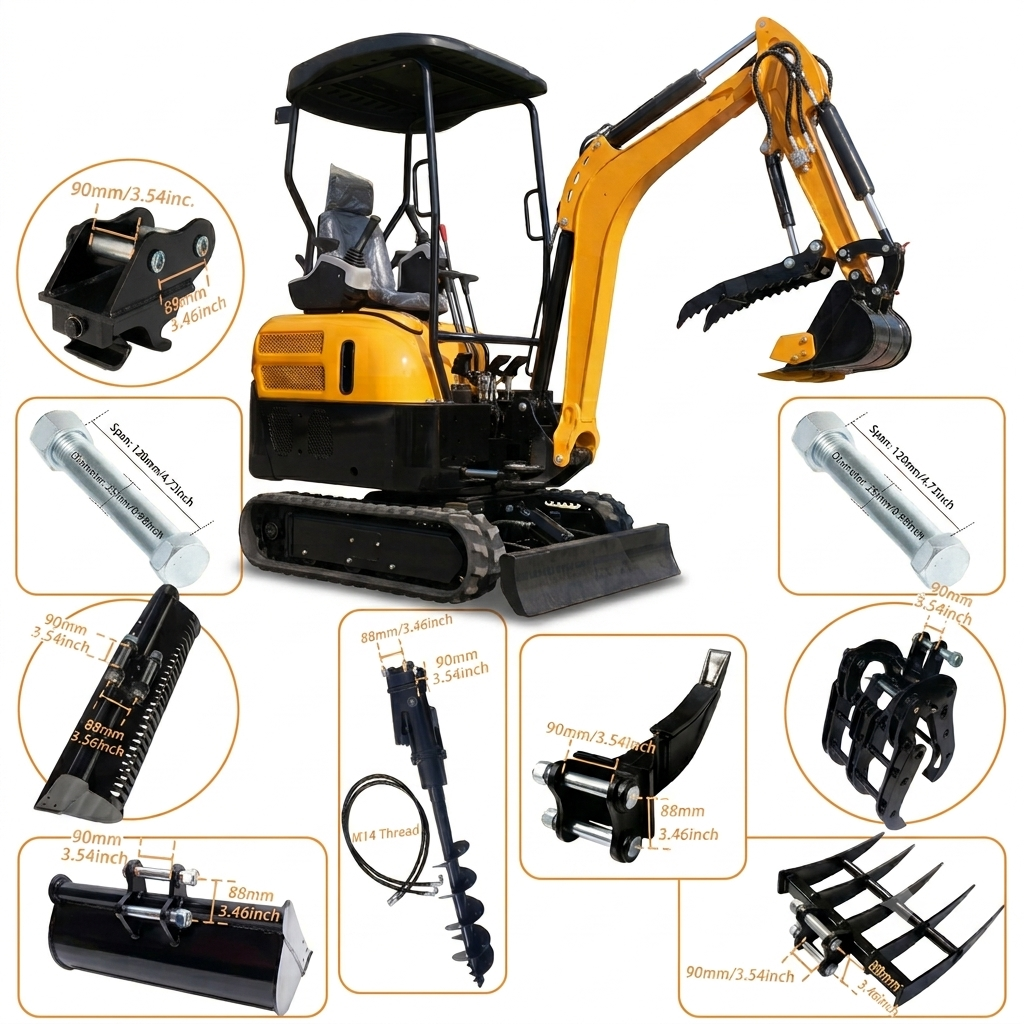 MS20 2-Tons Mini Excavator, Kubota Diesel Engine,Hydraulic Pilot Excavator With Thumb Clip For Sale