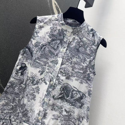 D printed shirt dress