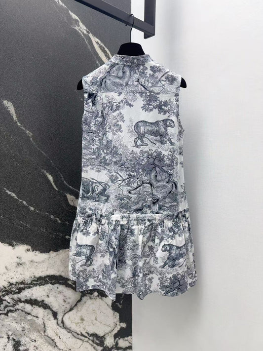 D printed shirt dress