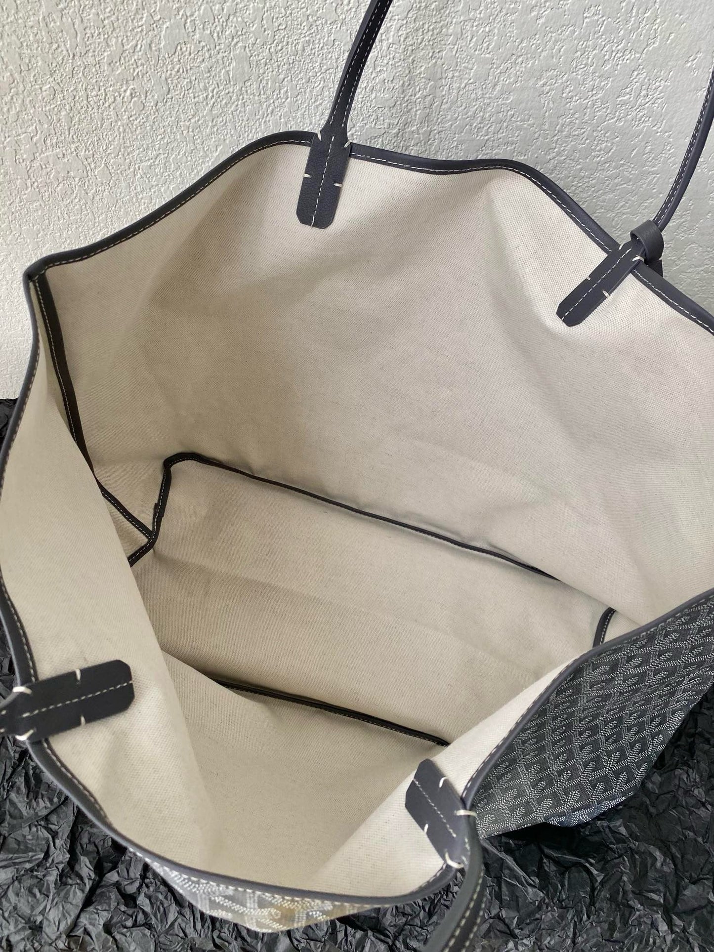 Goyard 2025 Saint Louis PM Tote Bag Grey Calfskin